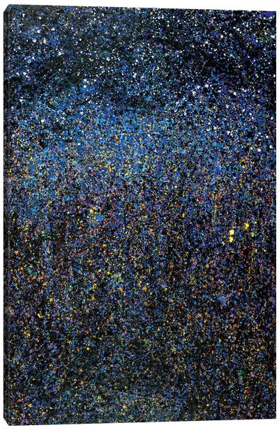 Night Time Landscape  Canvas Art Print - Similar to Jackson Pollock