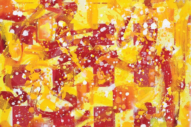 Magic Spell For Sun Using Six Red Squares by Yolanda Fernandez-Shebeko canvas print