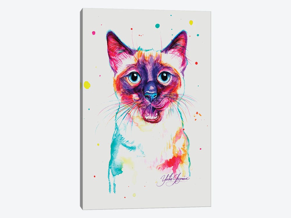 Siamese Cat by Yubis Guzman 1-piece Canvas Art Print