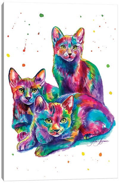 Trio De Gatitos Canvas Art Print - Yubis Guzman
