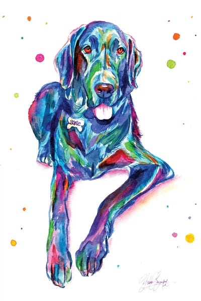 Great Danes: Colorful Great Dane by Yubis Guzman