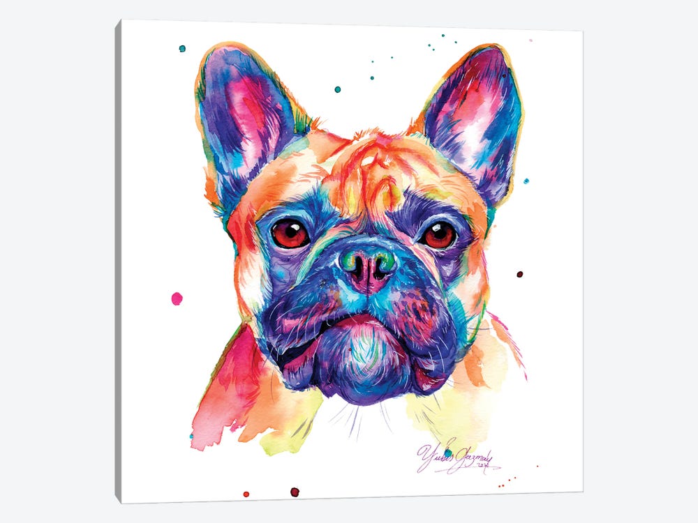 Caballero Bulldog Ingles by Yubis Guzman 1-piece Canvas Wall Art