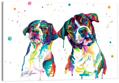 Perros Hermanos Canvas Art Print - Yubis Guzman
