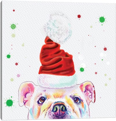 Navidad Canvas Art Print - Bulldog Art