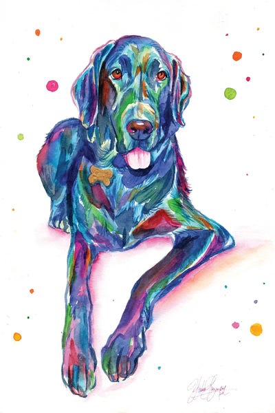 Blue Great Dane by Yubis Guzman canvas print