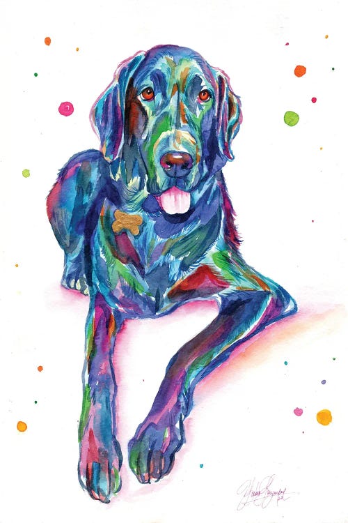 Blue Great Dane by Yubis Guzman wall art