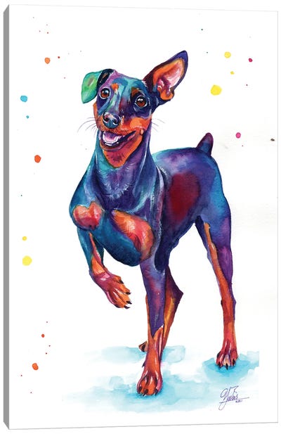 Strong Legged Dog Canvas Art Print - Yubis Guzman