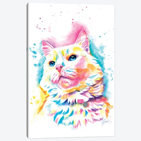 Cat Princess Canvas Print #YGM167} by Yubis Guzman Art Print