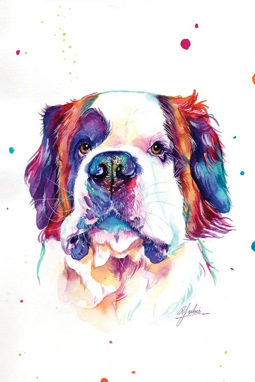 St. Bernard by Yubis Guzman wall art