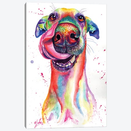Attractive Dog Canvas Print #YGM1} by Yubis Guzman Canvas Wall Art