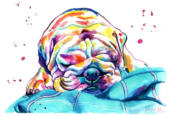 Yubis Guzman: Bulldog Inglés Dormilón by Yubis Guzman