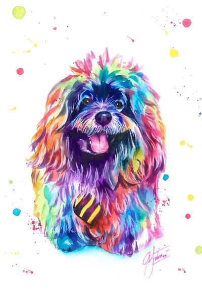 Perrito De Corbata Amarilla by Yubis Guzman canvas print