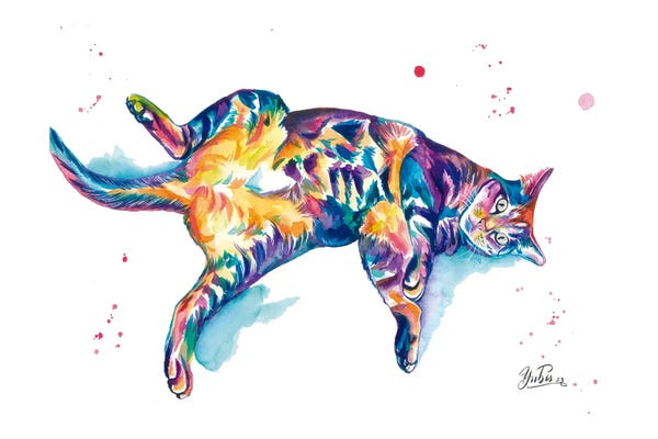 Tabbies: Gato Atigrado Colorido by Yubis Guzman