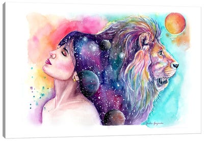 Magestad Canvas Art Print - Lion Art