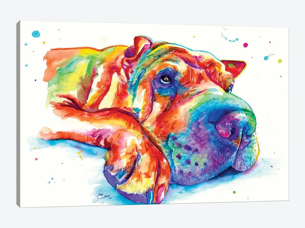 Dog Rest by Yubis Guzman 1-piece Canvas Art Print