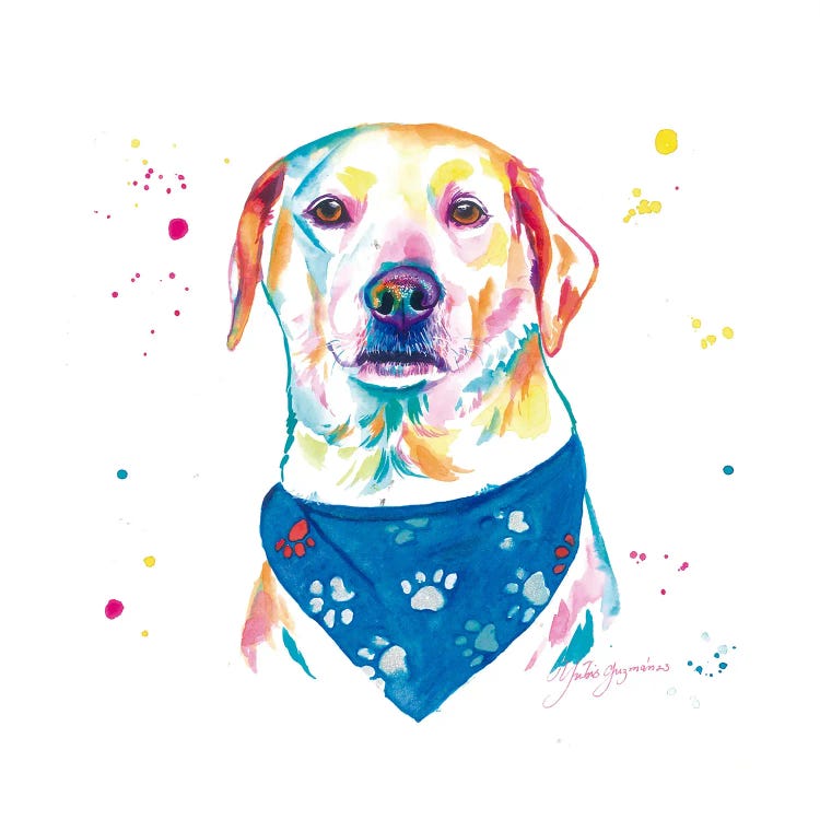 Perro Pañuelo Azul by Yubis Guzman wall art