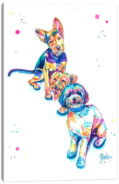 Dog Family Canvas Art Print - Yubis Guzman