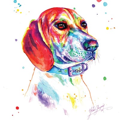 Hunting Dog by Yubis Guzman metal wall art