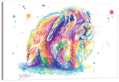 Little Bunny Canvas Art Print - Yubis Guzman