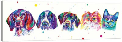 Pets Family Canvas Art Print - Yubis Guzman