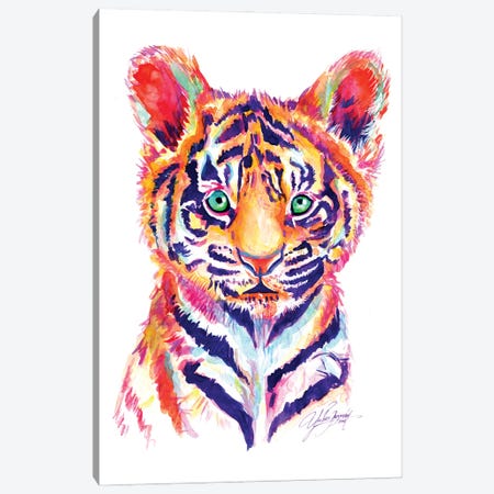Baby Tiger Canvas Print #YGM2} by Yubis Guzman Canvas Artwork