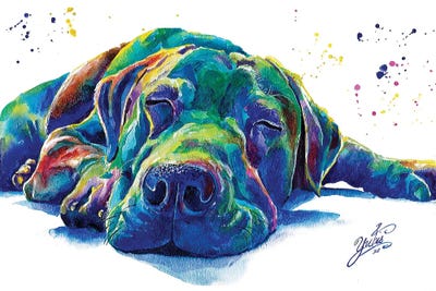 Blue Dog I by Yubis Guzman canvas print