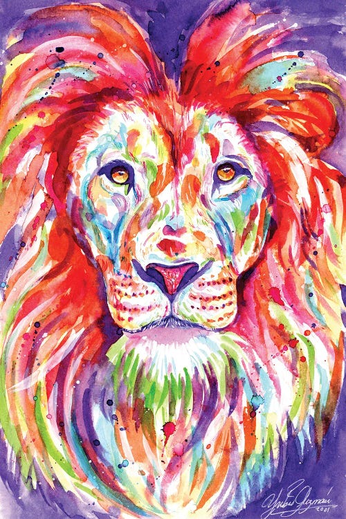 The Colorful King Lion