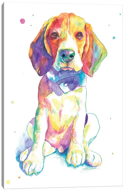 Beagle Puppy Canvas Art Print - Puppy Art