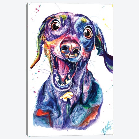 Catching Dog Canvas Print #YGM36} by Yubis Guzman Canvas Artwork