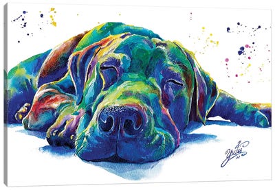 Blue Dog I Canvas Art Print - Yubis Guzman