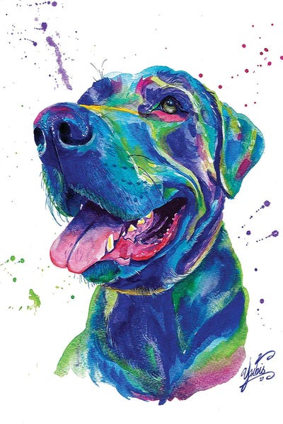 Blue Dog II by Yubis Guzman canvas print