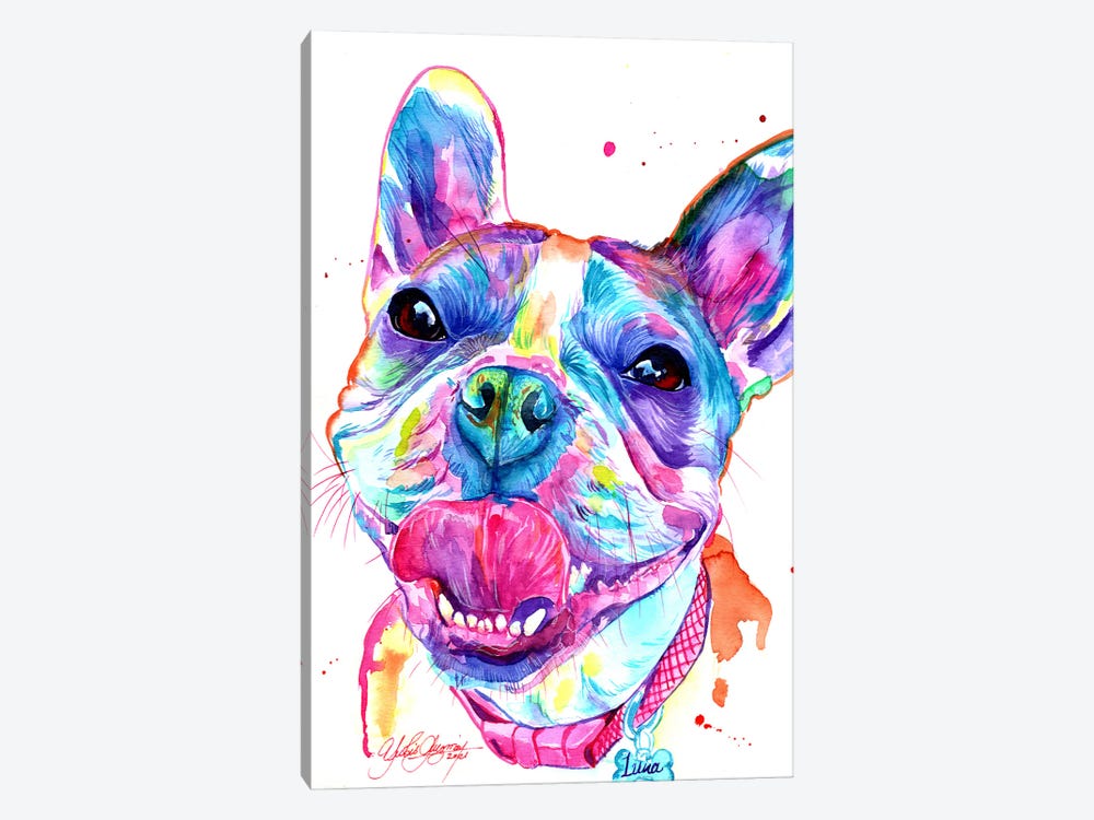 French Bulldog by Yubis Guzman 1-piece Canvas Art Print