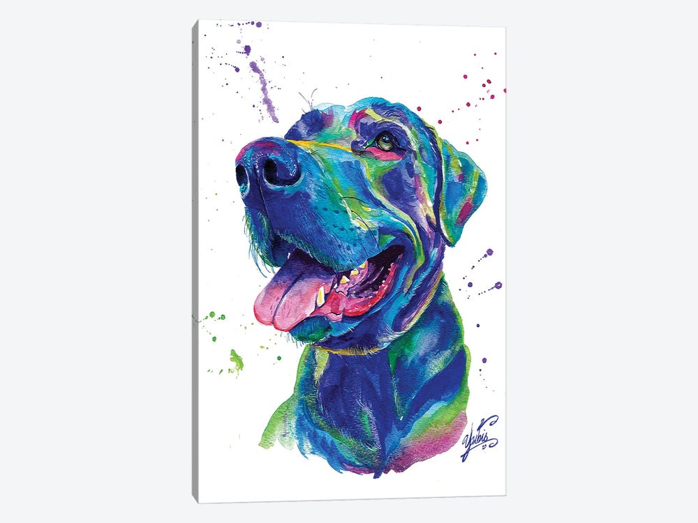 Blue Dog II by Yubis Guzman 1-piece Canvas Art