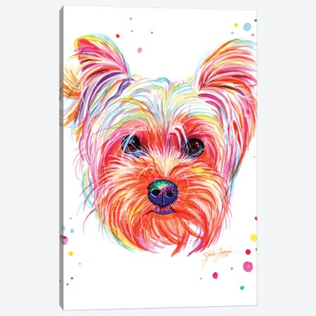 Yorkie Puppy Canvas Print #YGM50} by Yubis Guzman Canvas Print