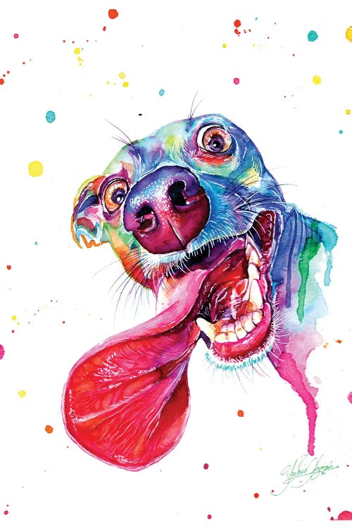 Colorful Happy Dog