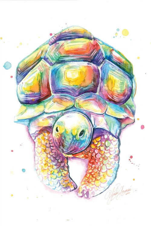 My Colorful Turtle by Yubis Guzman wall art