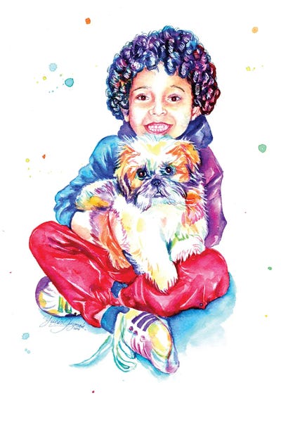 Sweet Little Friends by Yubis Guzman multi panel art