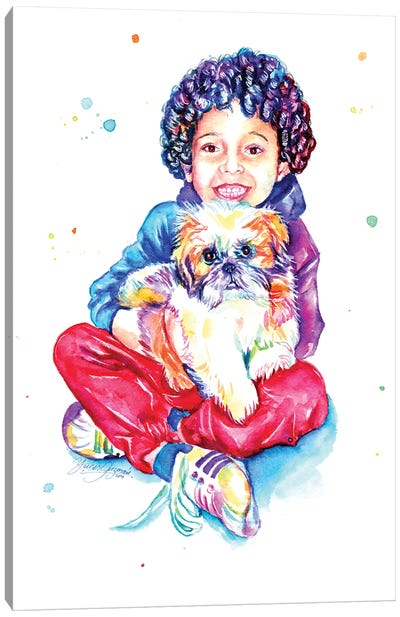 Sweet Little Friends Canvas Art Print - Yubis Guzman