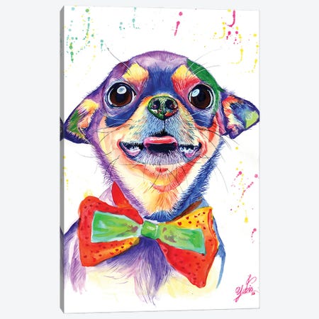 Colorful Chihuahua Canvas Print #YGM8} by Yubis Guzman Canvas Wall Art