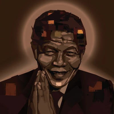 Nelson Mandela by Yeabtsega Getachew canvas print