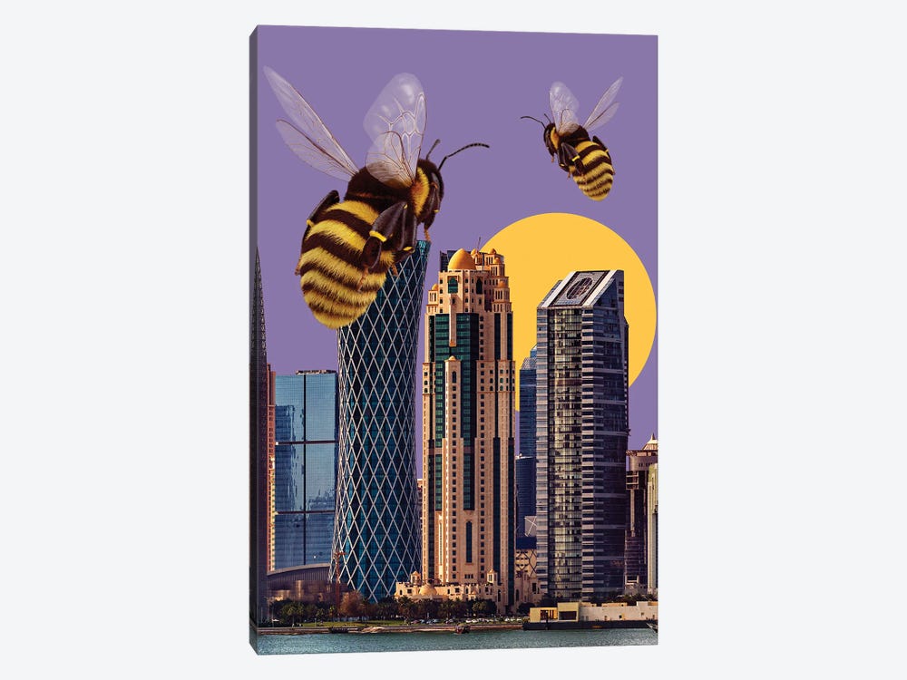 Bee Threat by Yegor Zhuldybin 1-piece Art Print