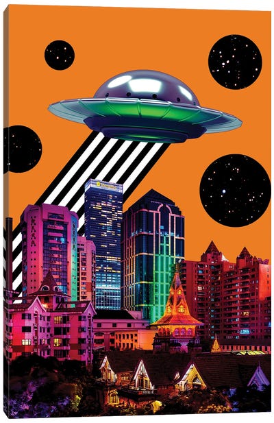 It's Time To Go Back Canvas Art Print - UFO Art