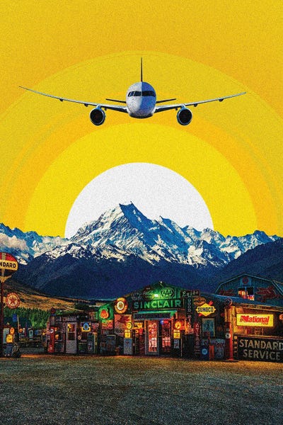 Airplane by Yegor Zhuldybin canvas print