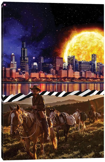 Let's Hit The Road Canvas Art Print - Chicago Skylines