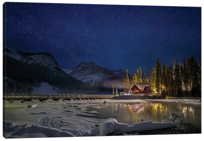 A Starry Fairytale Land Canvas Art Print - Cabins