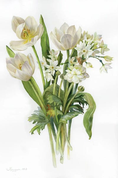 Yulia Krasnov: Spring White Bouquet by Yulia Krasnov