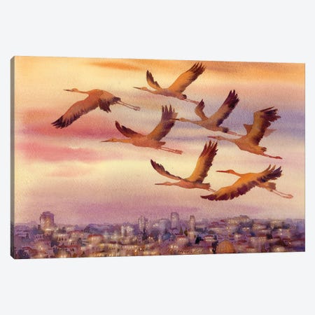Let's Fly Home Canvas Print #YKV16} by Yulia Krasnov Canvas Art Print