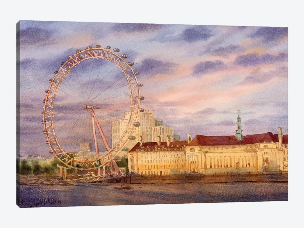 London Sky by Yulia Krasnov 1-piece Canvas Print