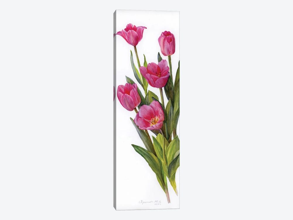 Pink Tulips by Yulia Krasnov 1-piece Canvas Wall Art