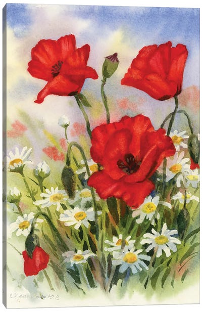 Wildflowers Canvas Art Print - Yulia Krasnov